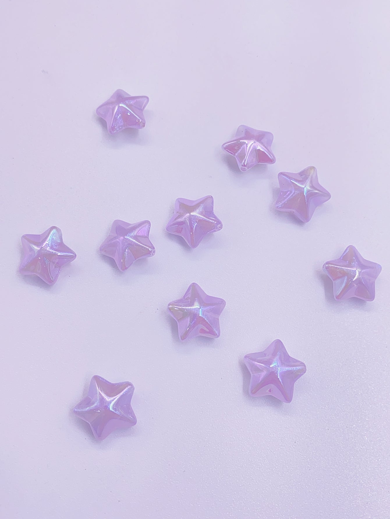abs new mermaid star color series acrylic five-pointed star scattered beads DIY jewelry accessories Magic TV plated star bracelet beaded