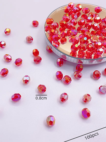 Polyargyle beads Glass crystal beads diy accessories Handmade hair accessories beaded material with holes