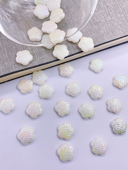 New ABS imitation pearl straight hole bright wrinkle small pearl dress jewelry diy accessory beads