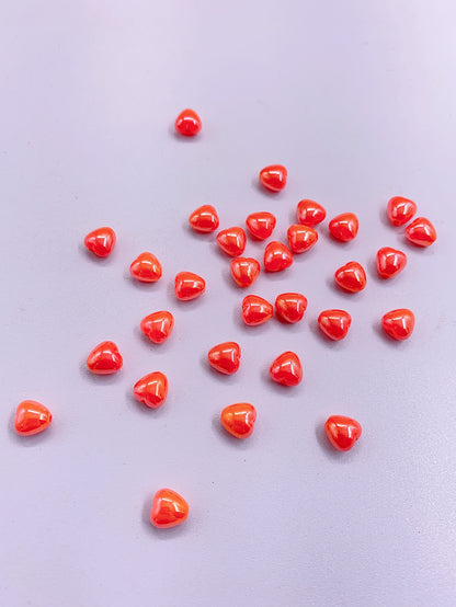 DIY acrylic red heart heart outlet beaded diy handmade hand necklace loose bead accessories