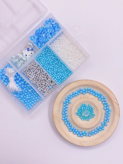 ABS imitation pearl straight hole irregular multi-mixed colorful pearl diy jewelry accessories pearl material box