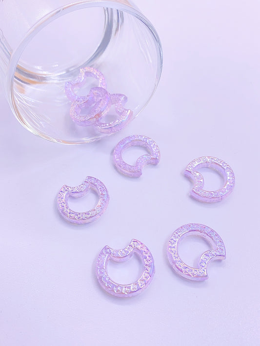 New high-end mermaid star color crescent shaped straight hole diy clothing jewelry accessories beading materials