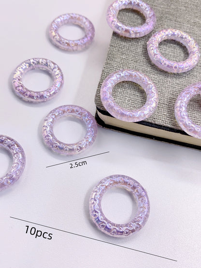 abs imitation pearl star mermaid color series circle straight hole hand-beaded diy jewelry accessories materials beaded